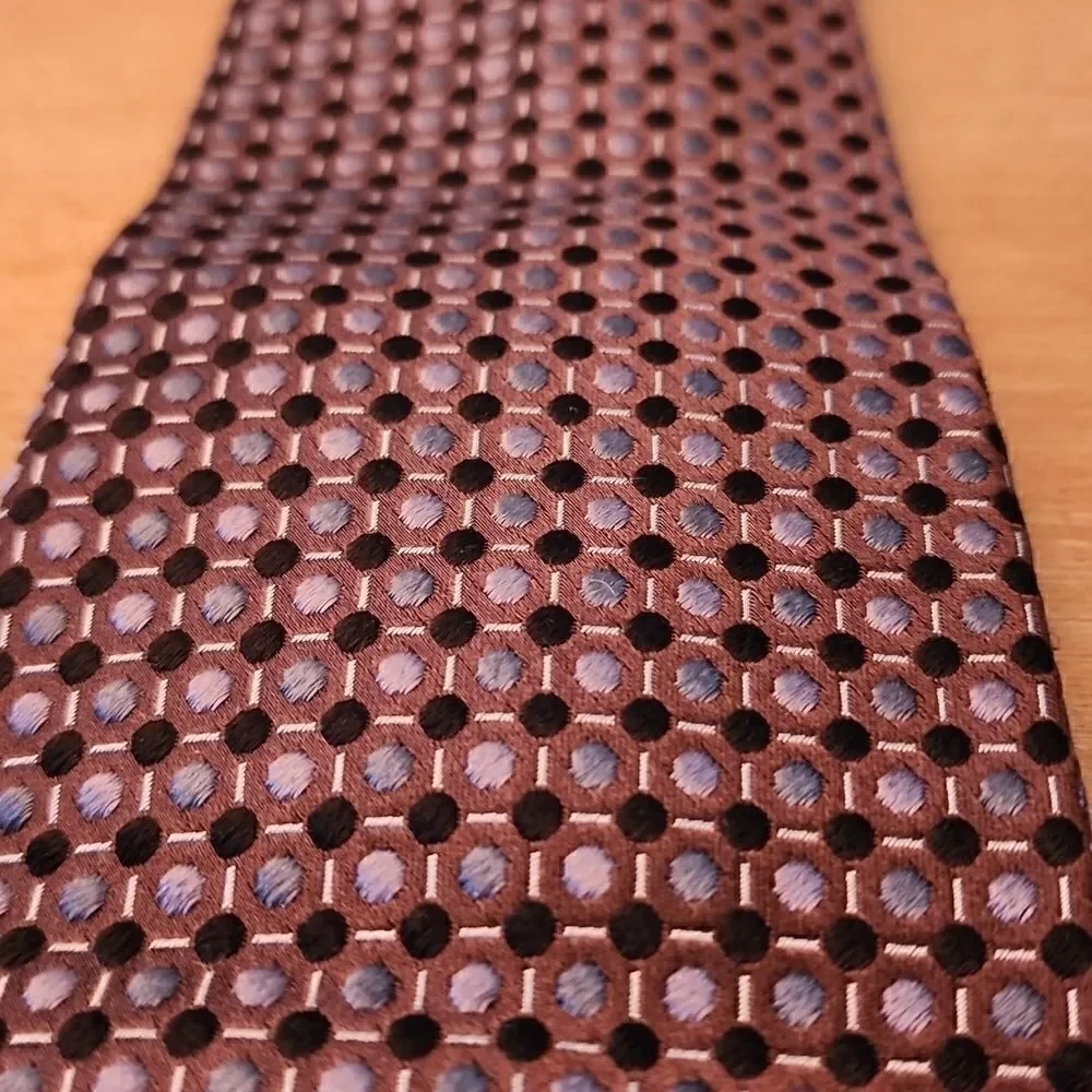 Gucci Brown Blue Print EUC Tie